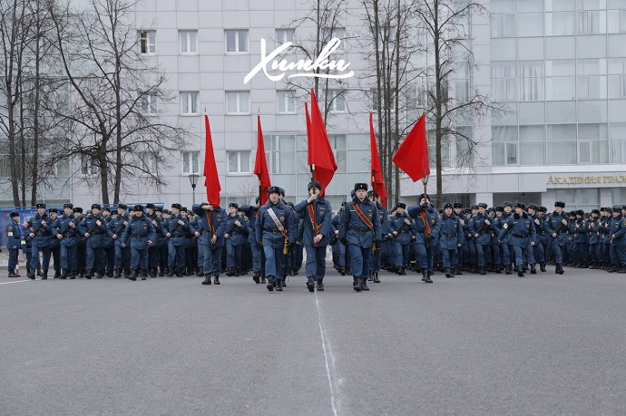 Курсанты Академии МЧС готовятся к Параду на Красной площади